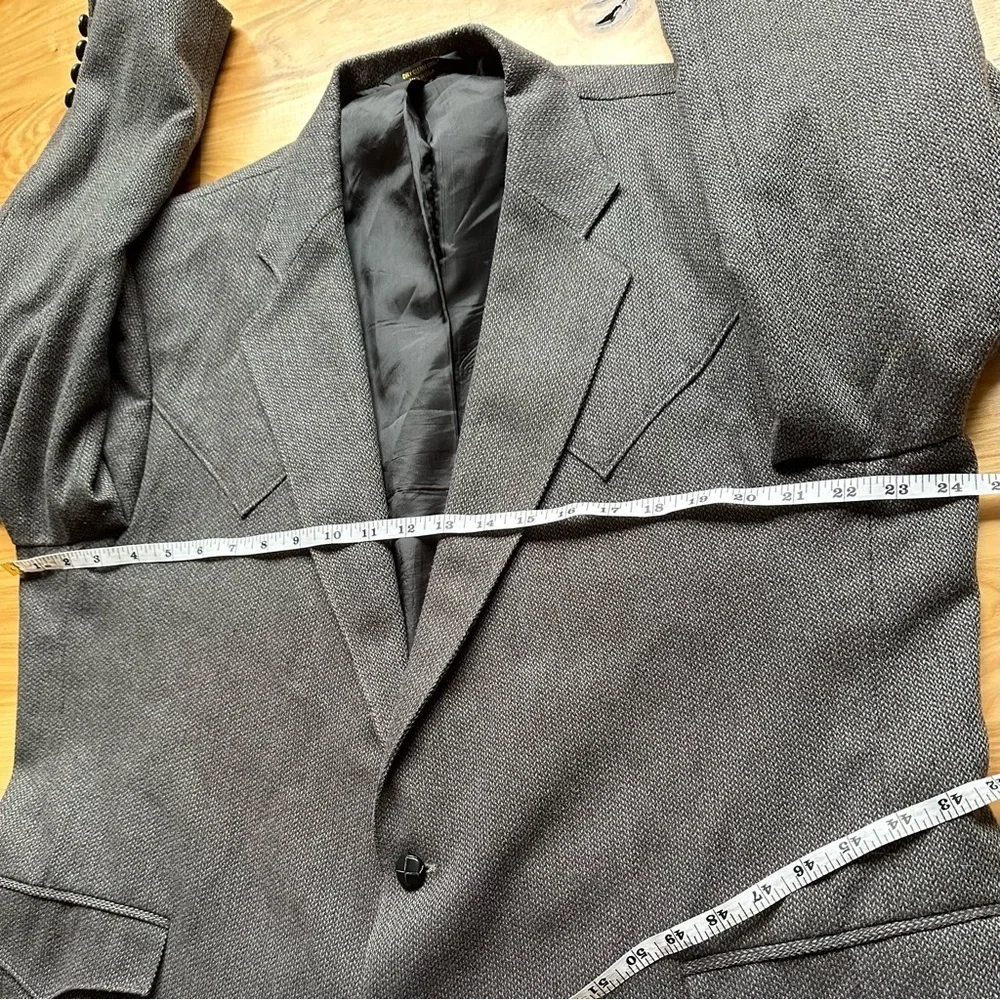 Vintage Grand Entry Western Sport Coat jacket Men size 48R Grey Pointed Pockets